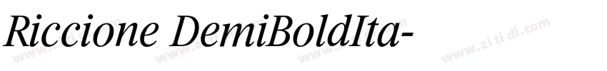 Riccione DemiBoldIta字体转换